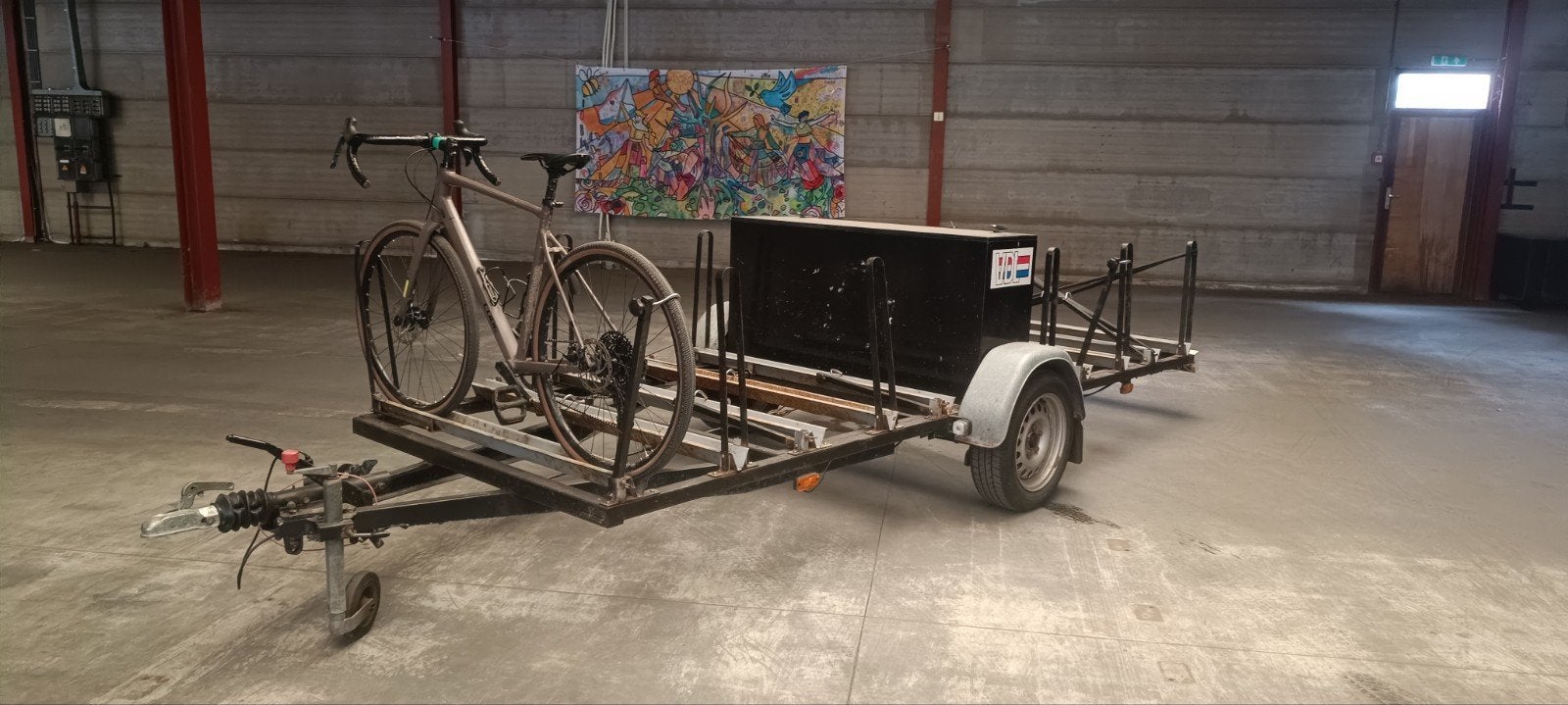 Fietsentrailer voor 10 mountainbikes, gravel of racefiets, Ophalen, Gebruikt