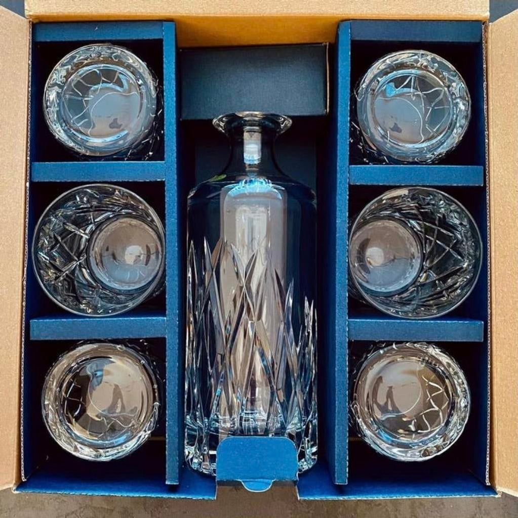 Bohemia Crystal Whisky Karaf Set - Nieuw in Geschenkverpak, Antiek en Kunst, Antiek | Glas en Kristal, Ophalen of Verzenden