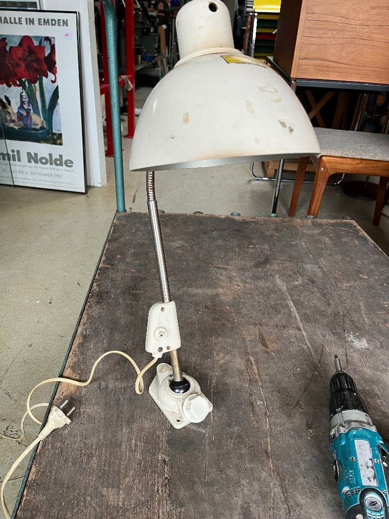 DDR vintage werkplaats lamp werkbank lamp, Huis en Inrichting, Lampen | Tafellampen, Bureaulamp, Gebruikt, Overige merken, Vintage