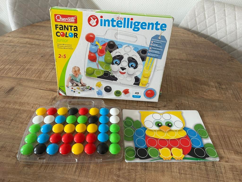 Quercetti fantacolor junior puzzel 2-5 jaar, Ophalen of Verzenden, Meer dan 50 stukjes, Zo goed als nieuw