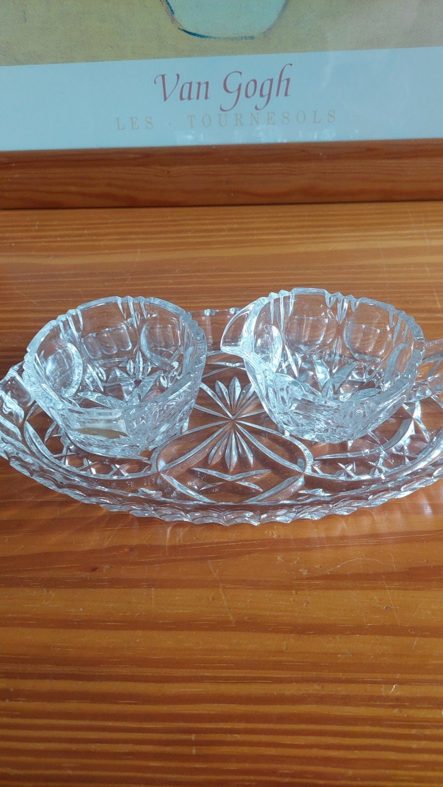 Bleikristal set: schaal en twee kommetjes, Antiek en Kunst, Antiek | Glas en Kristal, Ophalen of Verzenden