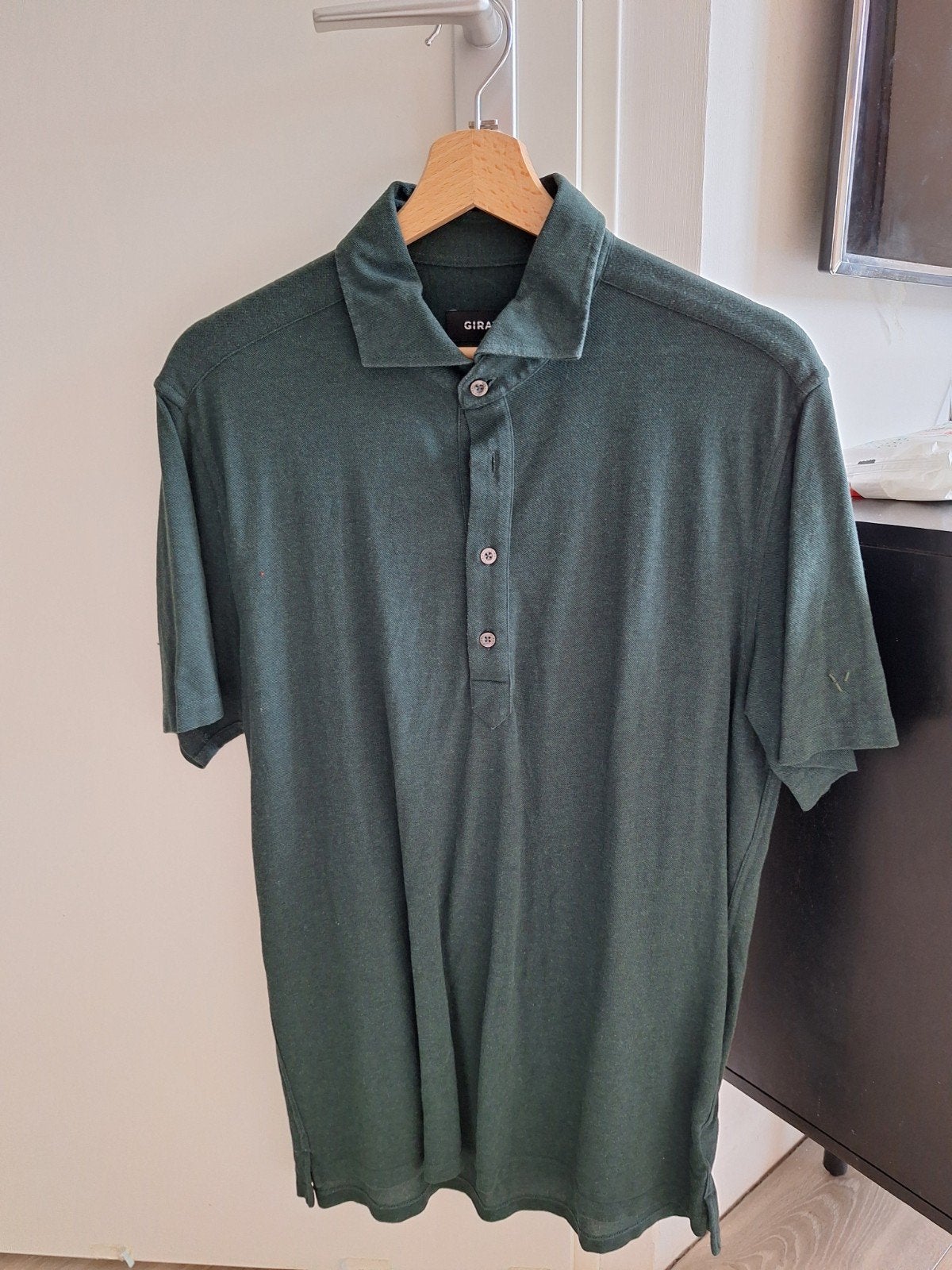GIRAV Polo Shirt - Donkergroen - Maat L, Kleding | Heren, Maat 52/54 (L), Ophalen of Verzenden, Zo goed als nieuw, GIRAV