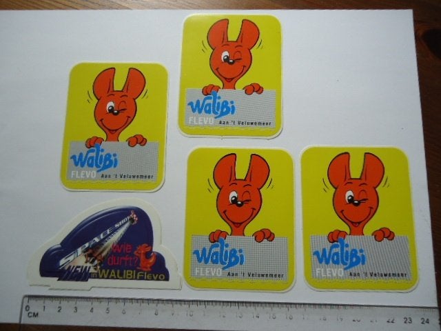 sticker oud PRETPARK Walibi FLEVO veluwe meer retro, Verzenden, Zo goed als nieuw, Bedrijf of Vereniging