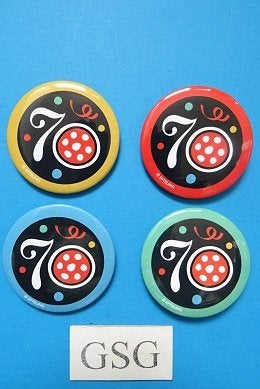 Set Efteling buttons 70 jaar nr. 50799-01, Ophalen, Nieuw, Button of Speldje
