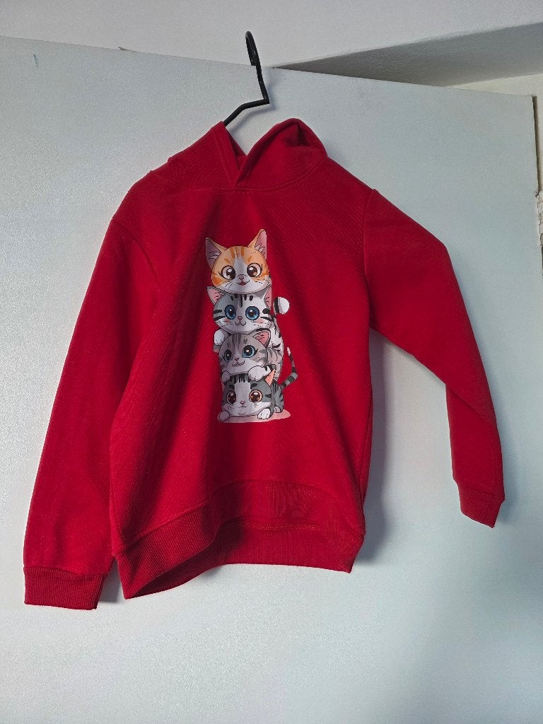 Nieuw meisjes trui maat 122/128 rood met katten, Ophalen of Verzenden, Nieuw, Jongen