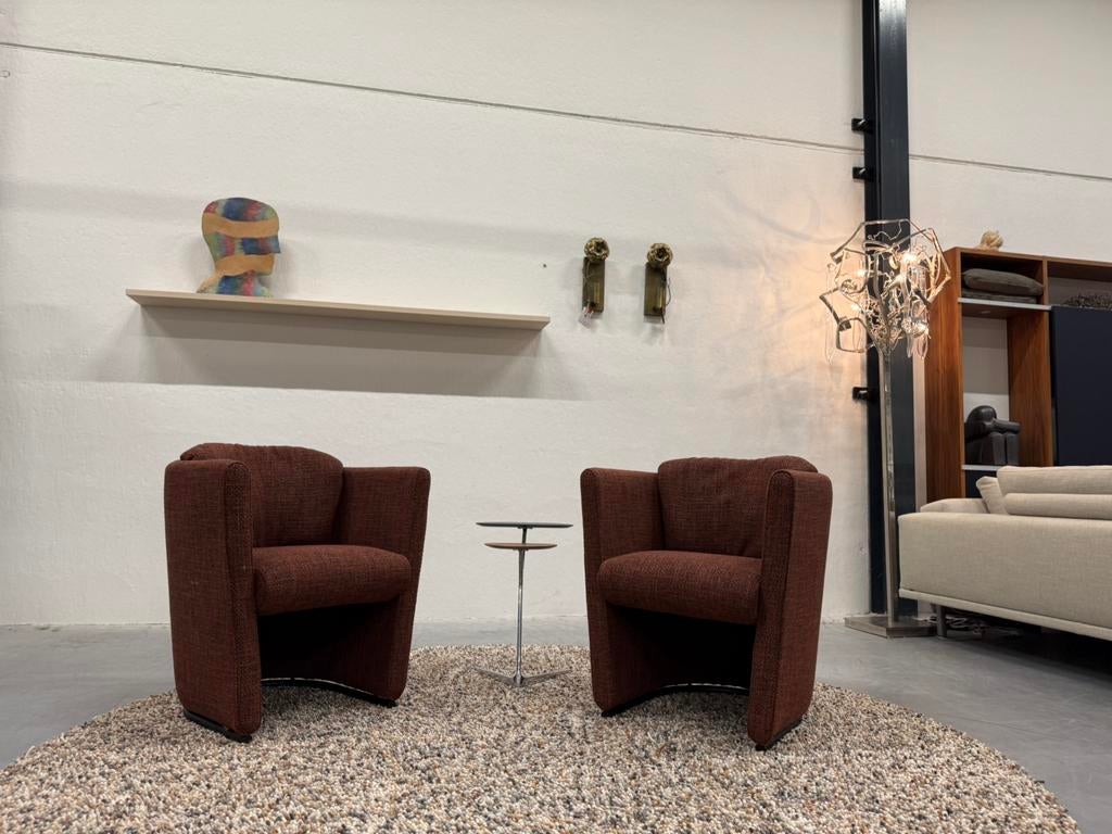 2 Nieuw Suva Fauteuil Migo stof rood design stoel