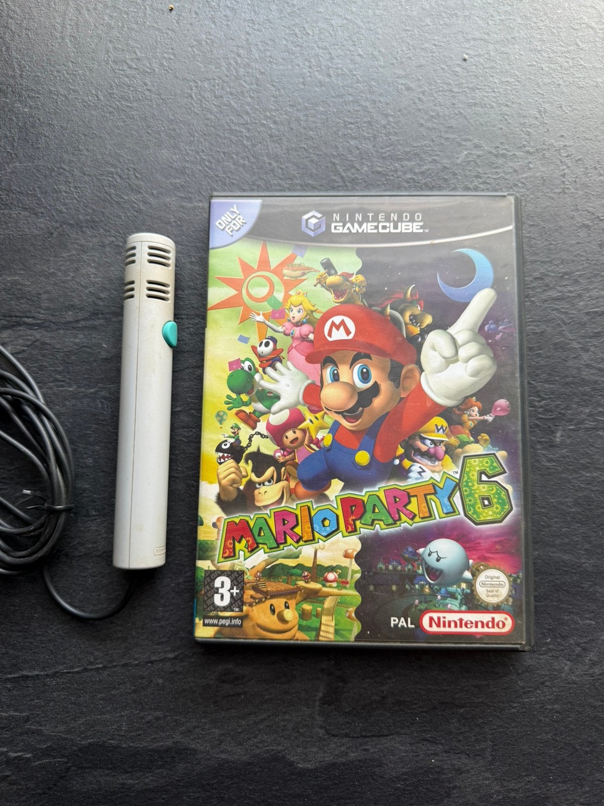 Mario Party 6 HOL krasvrij + microfoon, 3 spelers of meer, Ophalen of Verzenden, Zo goed als nieuw, Vanaf 3 jaar