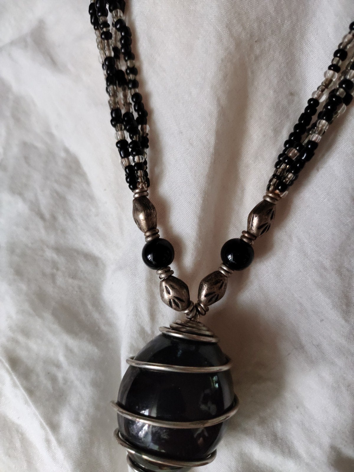 Ketting met zware hanger, Ophalen of Verzenden, Zo goed als nieuw, Zilver, Overige materialen