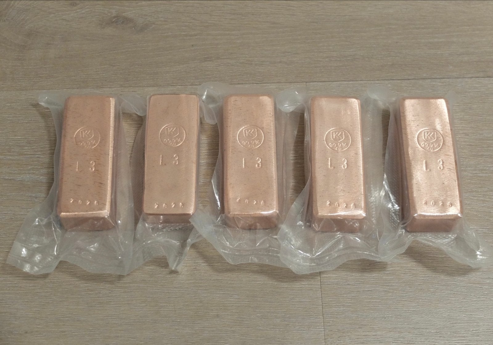 Koperbaar 1 kg | 99,9% Koper | Geseald |Certificaat |, Postzegels en Munten, Edelmetalen en Baren, Ophalen, Koper