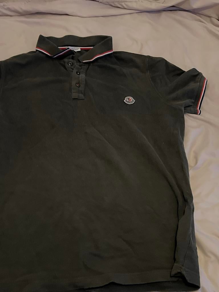 Moncler Polo Shirt - Donkergroen, Ophalen, Gedragen, Maat 48/50 (M), Groen