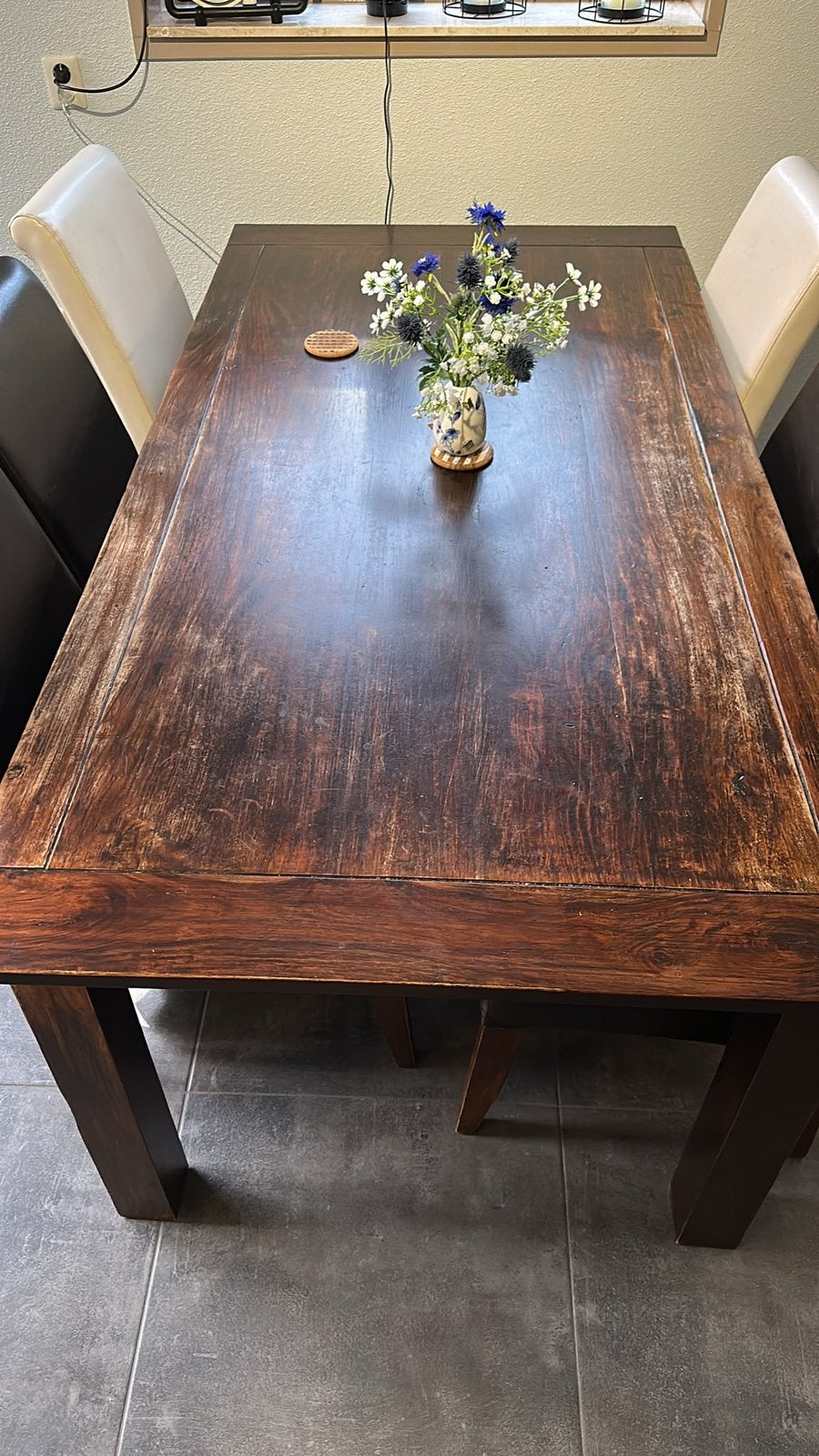 Houten eettafel, Huis en Inrichting, Tafels | Eettafels, Ophalen, Gebruikt