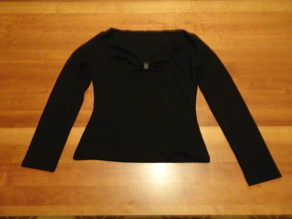 RALPH LAUREN zwarte top met ruberen knoop, Maat 38/40 (M), Zwart, Nieuw, Ophalen of Verzenden