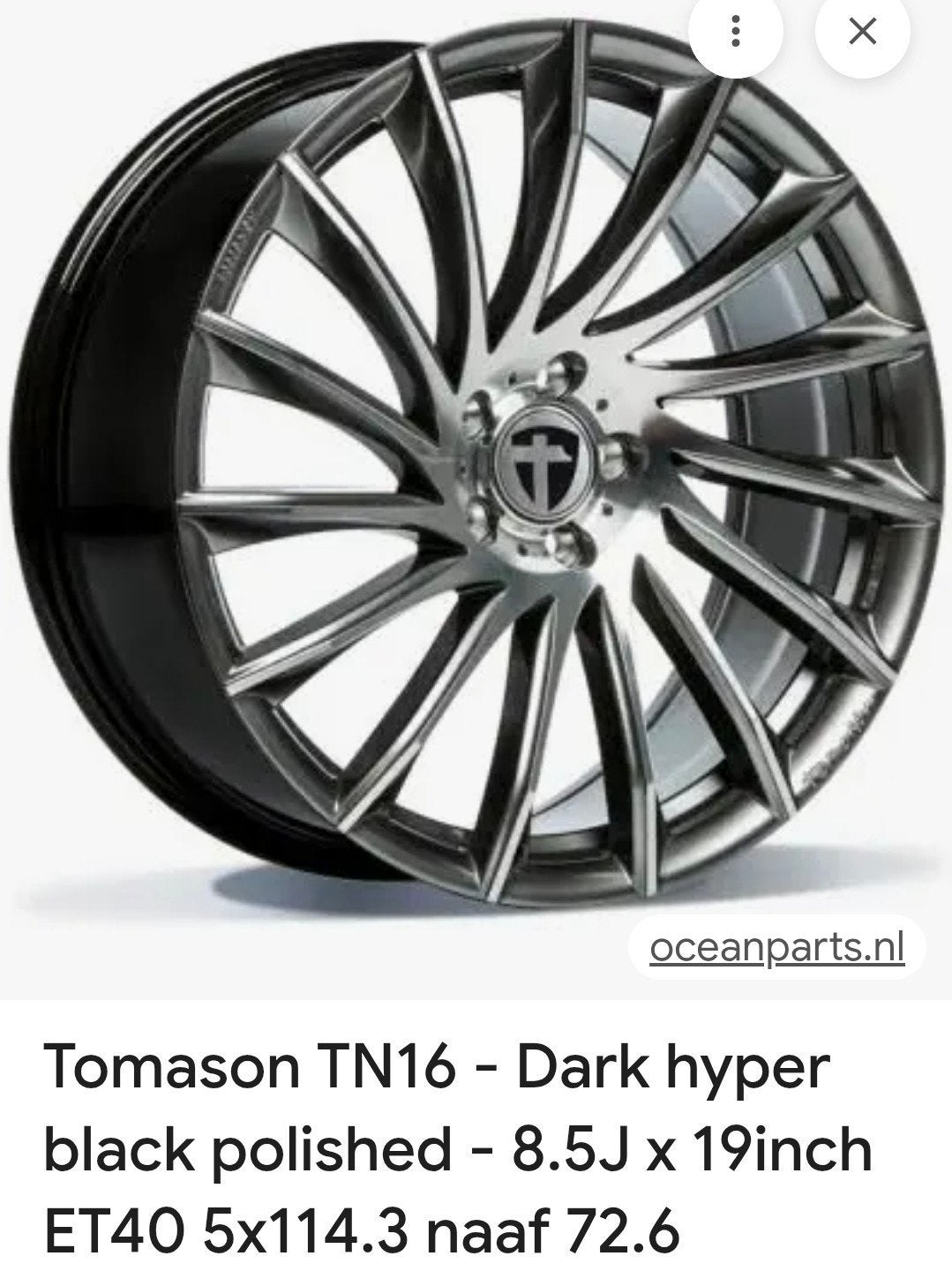 Breedset,  8,5 J x 19inch ET 40, steek 5x 114,3, Auto-onderdelen, Banden en Velgen, Velg(en), 235 mm, Zomerbanden, Ophalen