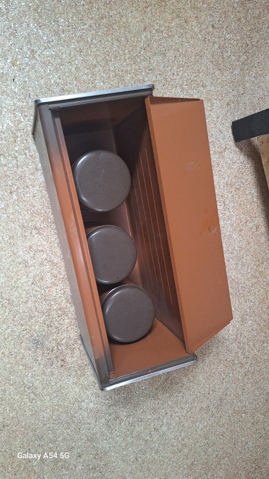 Brabantia Voorraadbus Broodtrommel met Koffie, Thee, Suiker, Gebruikt, Ophalen of Verzenden, Metaal, Broodtrommel