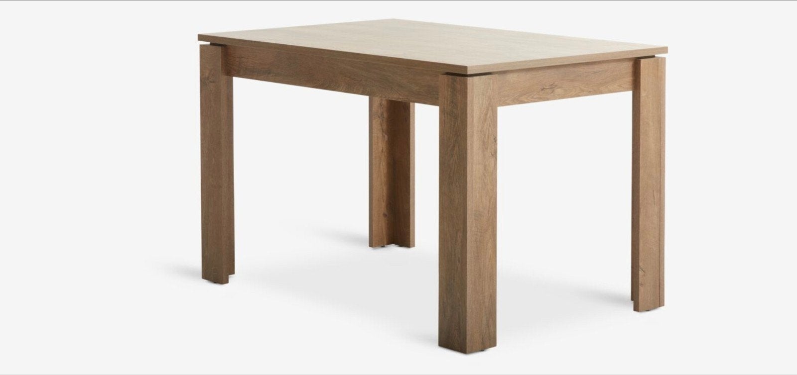 Te koop: 4x Blank Eiken Eettafels Hallund Jysk - ZGAN, Ophalen, Eikenhout, 50 tot 100 cm, Zo goed als nieuw