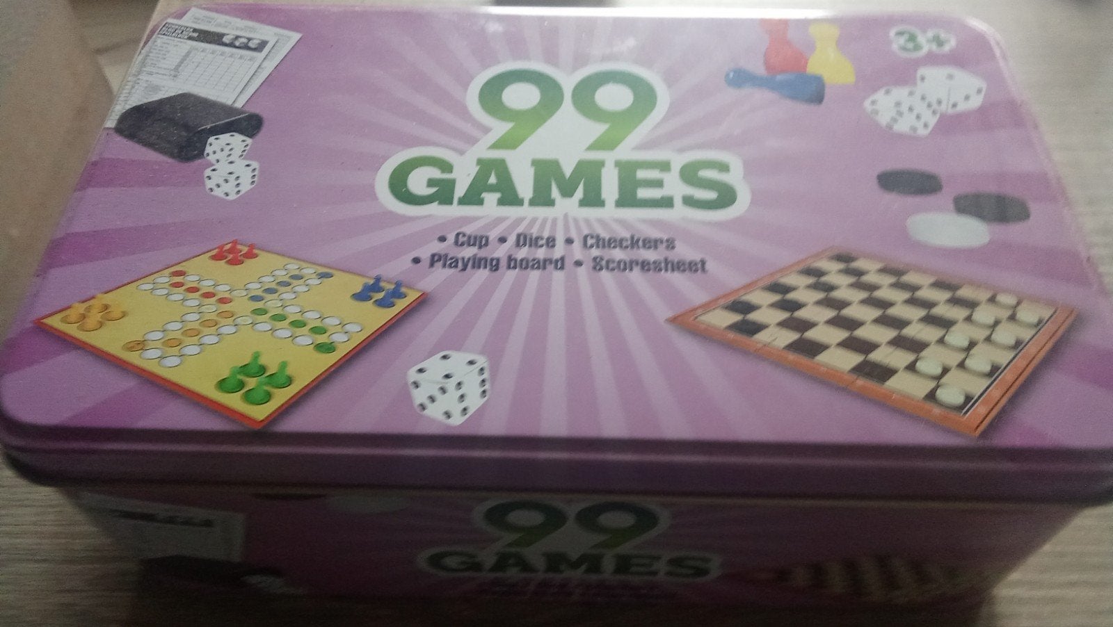 99 Games Bordspellen Collectie in Blikken Doos, Een of twee spelers, Ophalen, Zo goed als nieuw, Reisspel