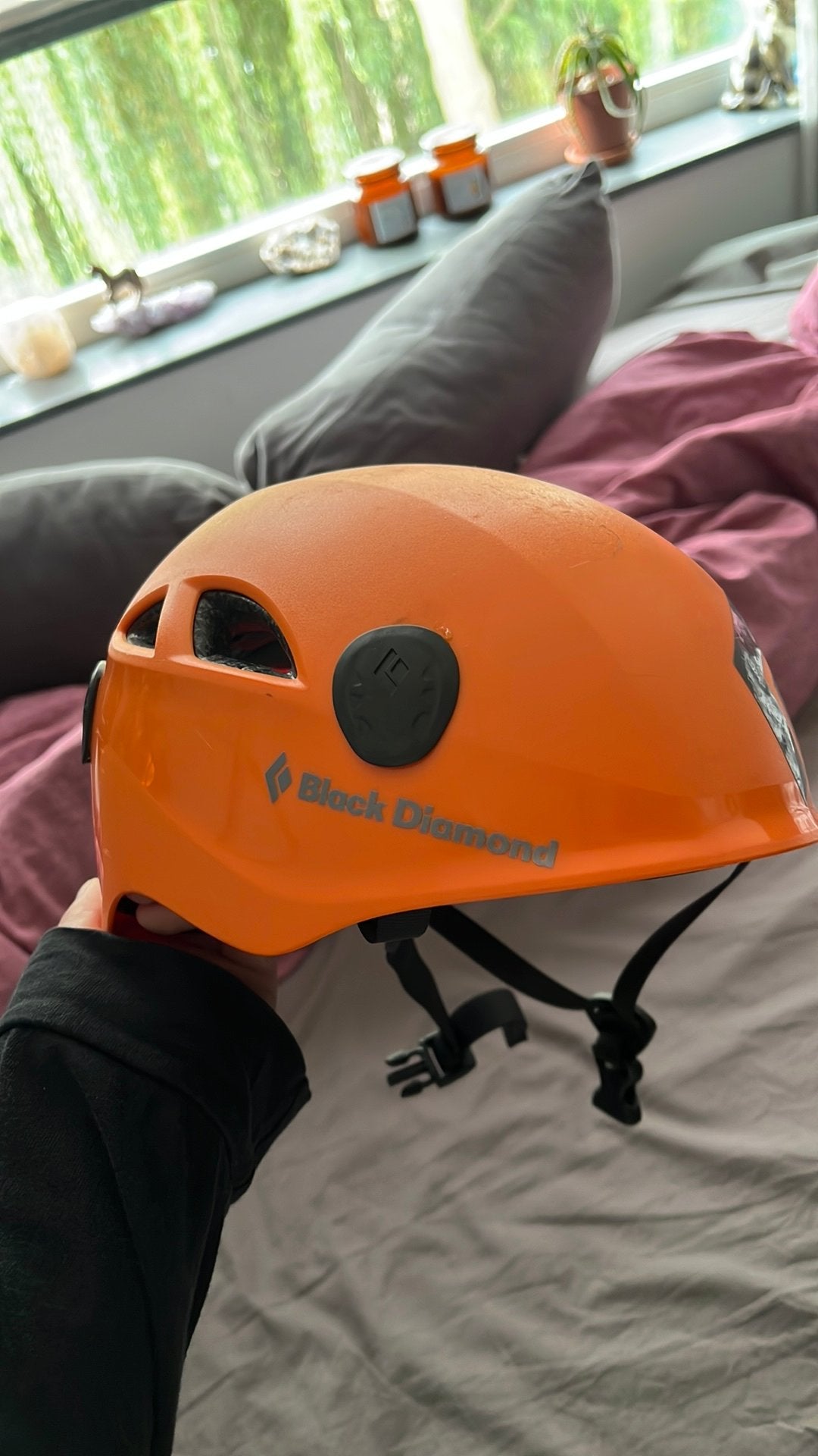 Black diamond klimsport helm oranje, Sport en Fitness, Ophalen, Gebruikt, Klimsport-accessoire