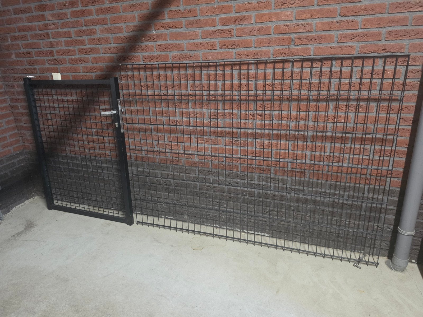 IJzeren hekwerk met poortje - Gebruikt, Ophalen, Met poort, Gebruikt, Overige typen