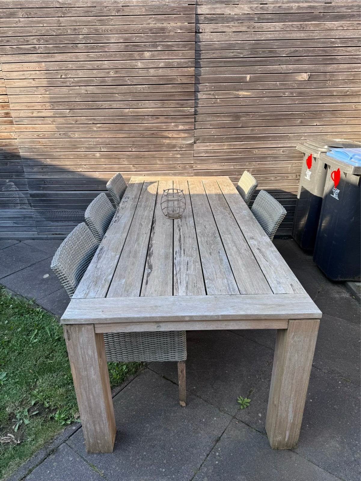 ROUGH-X Tuintafel met 5 Intenso Lesa dining stoelen, Ophalen, Gebruikt, Rechthoekig, Hout