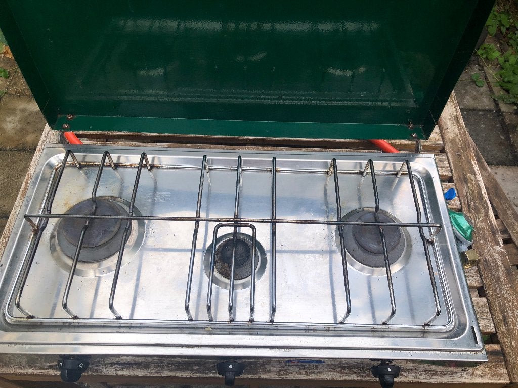 Parker driepits gasstel groen, Ophalen, Gebruikt