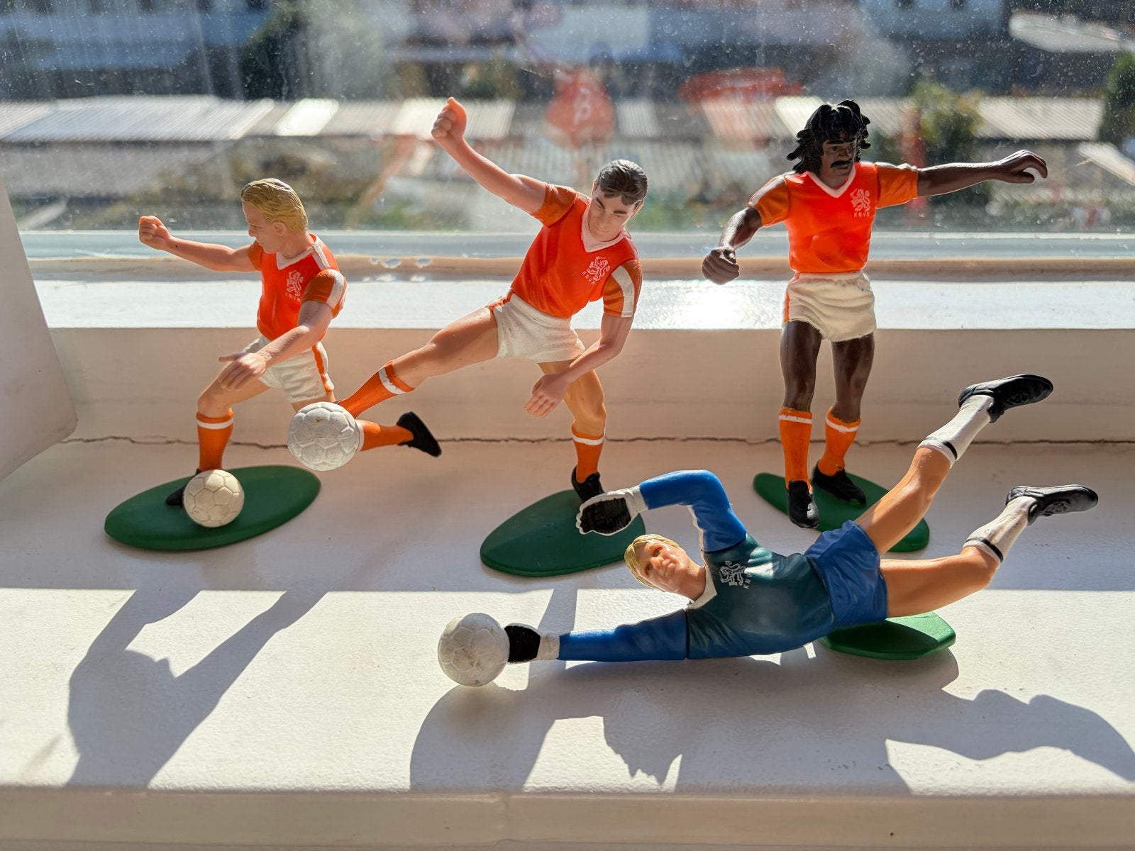 Vintage Oranje voetbalbeeldjes: Koeman, Van Basten, Gullit,, Ophalen of Verzenden, Gebruikt, Overige binnenlandse clubs, Beeldje of Poppetje