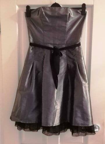 Vero Moda cocktail jurk donker zilver glimmend mt 38 20036, Maat 38/40 (M), Ophalen of Verzenden, Zo goed als nieuw, Vero Moda