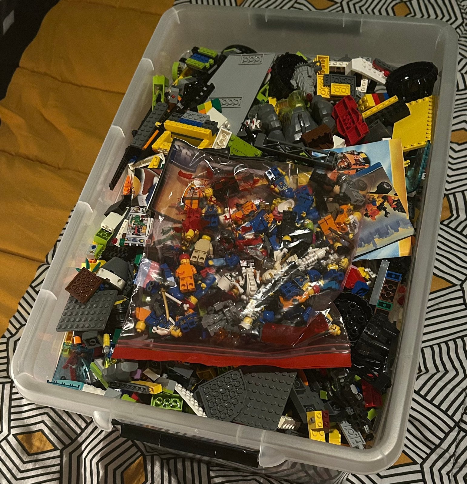13,6 Kilo Lego ongesorteerd,  inclusief OpbergBox met Deksel, Kinderen en Baby's, Speelgoed | Duplo en Lego, Ophalen, Gebruikt