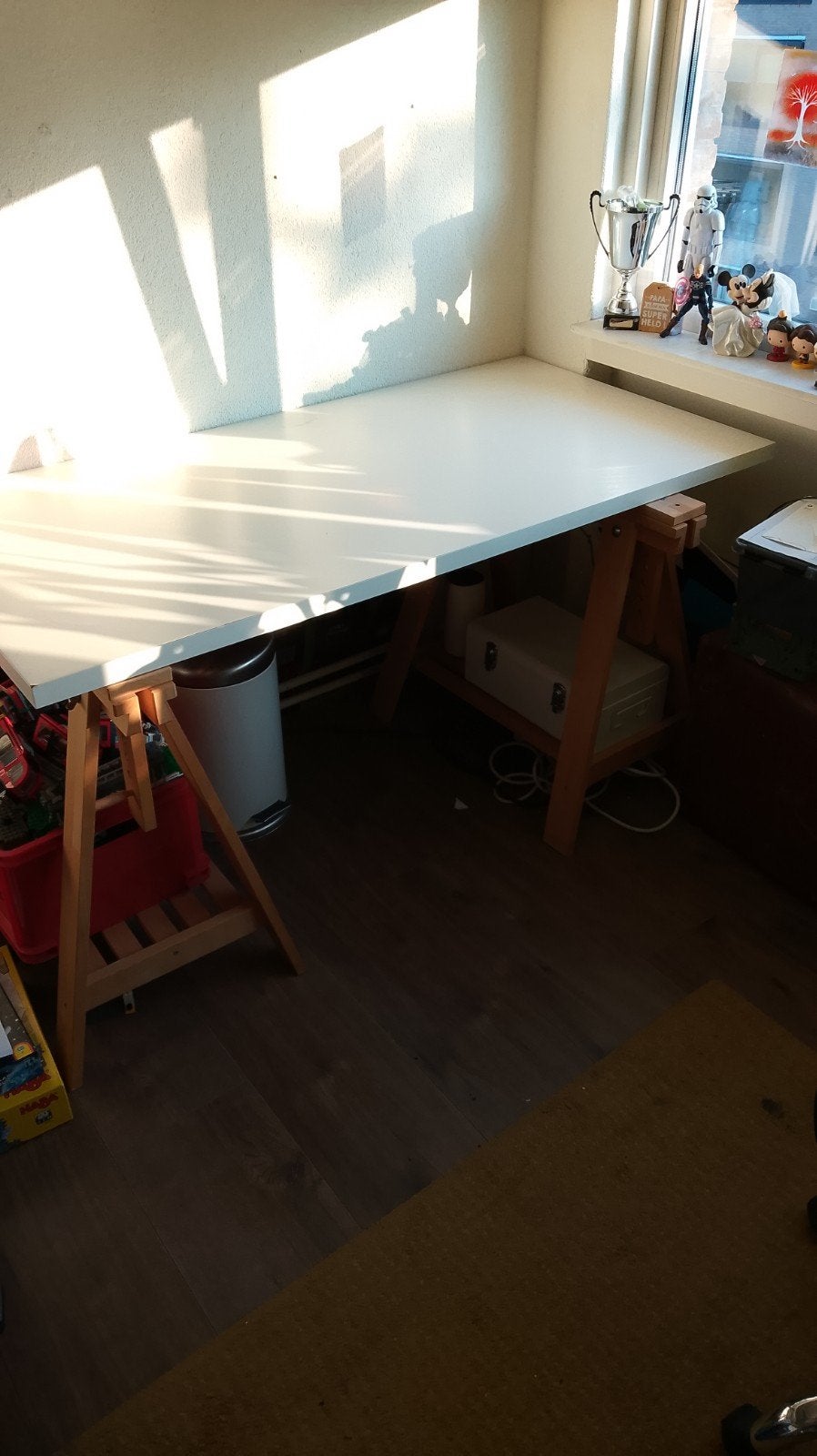 Ikea bureau, Gebruikt, In hoogte verstelbaar, Hout, Ophalen of Verzenden