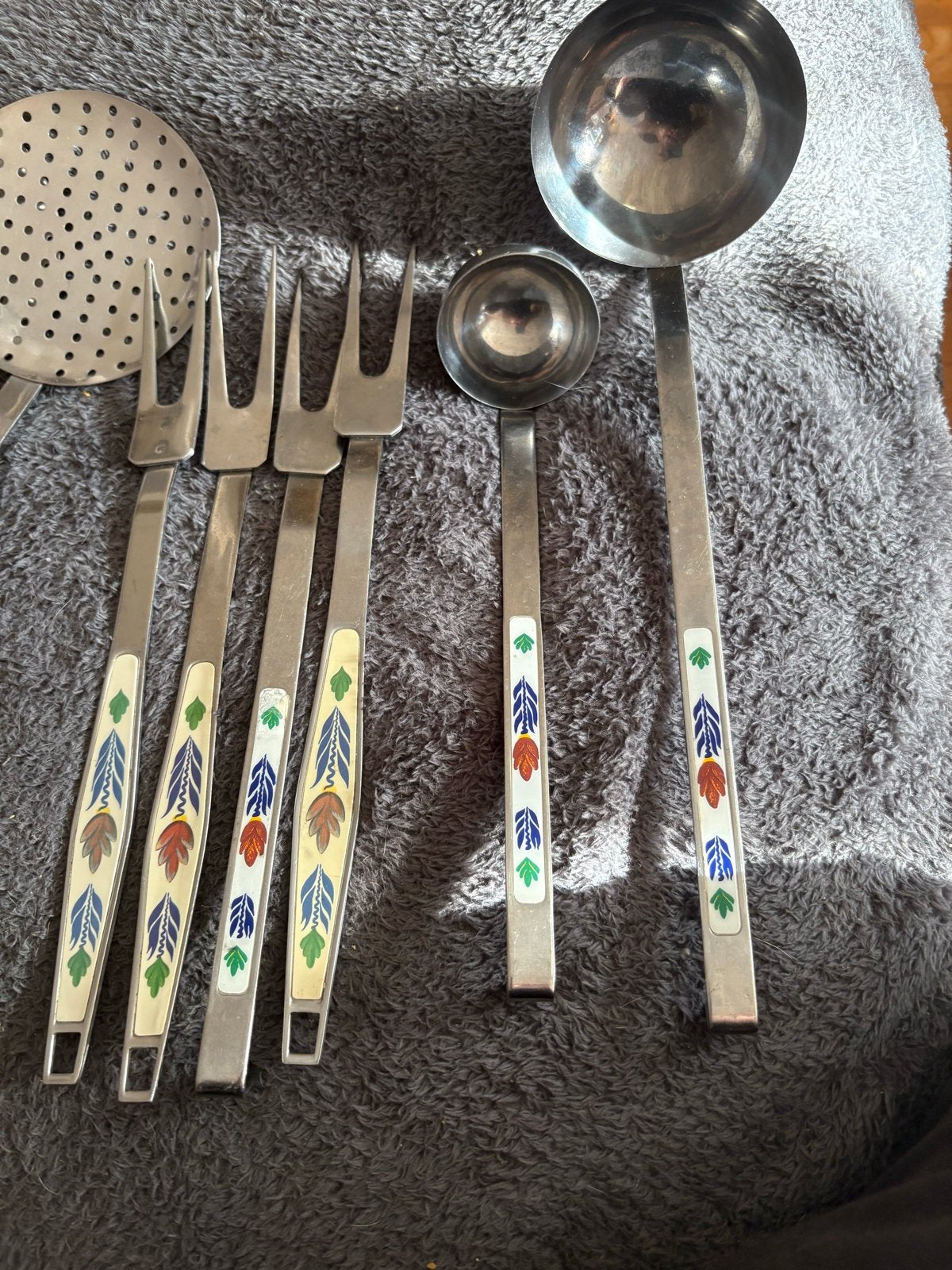 DIV Groot Boerenbont Keuken Bestek - Vorken, Lepels, Scheppe, Div, Ophalen of Verzenden, Metaal, Div