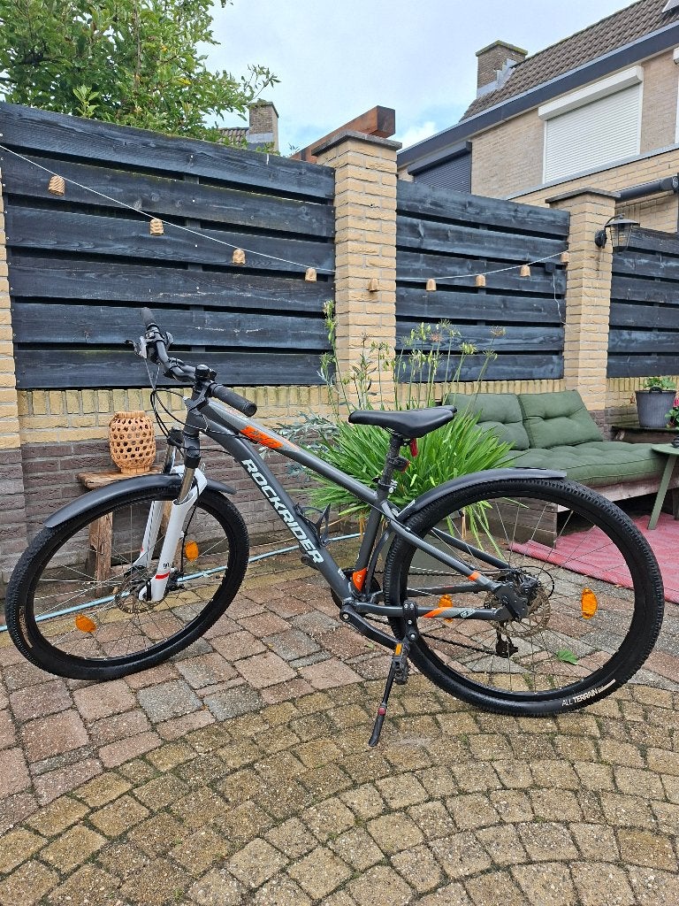 MTB ST 120 grijs oranje 27.5 inch - ROCKRIDER, Gebruikt, Hardtail, Heren, Schijfrem