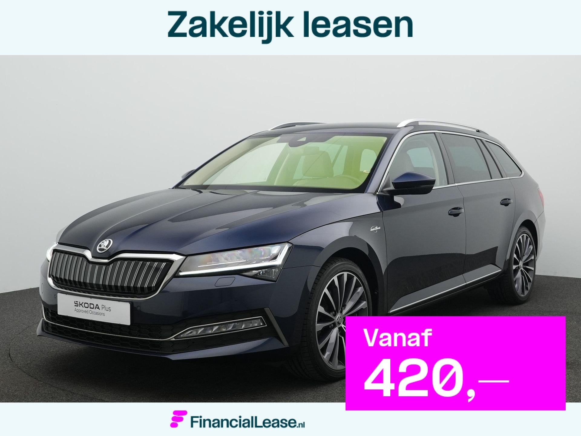 Skoda Superb Combi iV Estate Laurin & Klement 1.4 TSI 218pk, 77 km/l, Gebruikt, 4 cilinders, Blauw