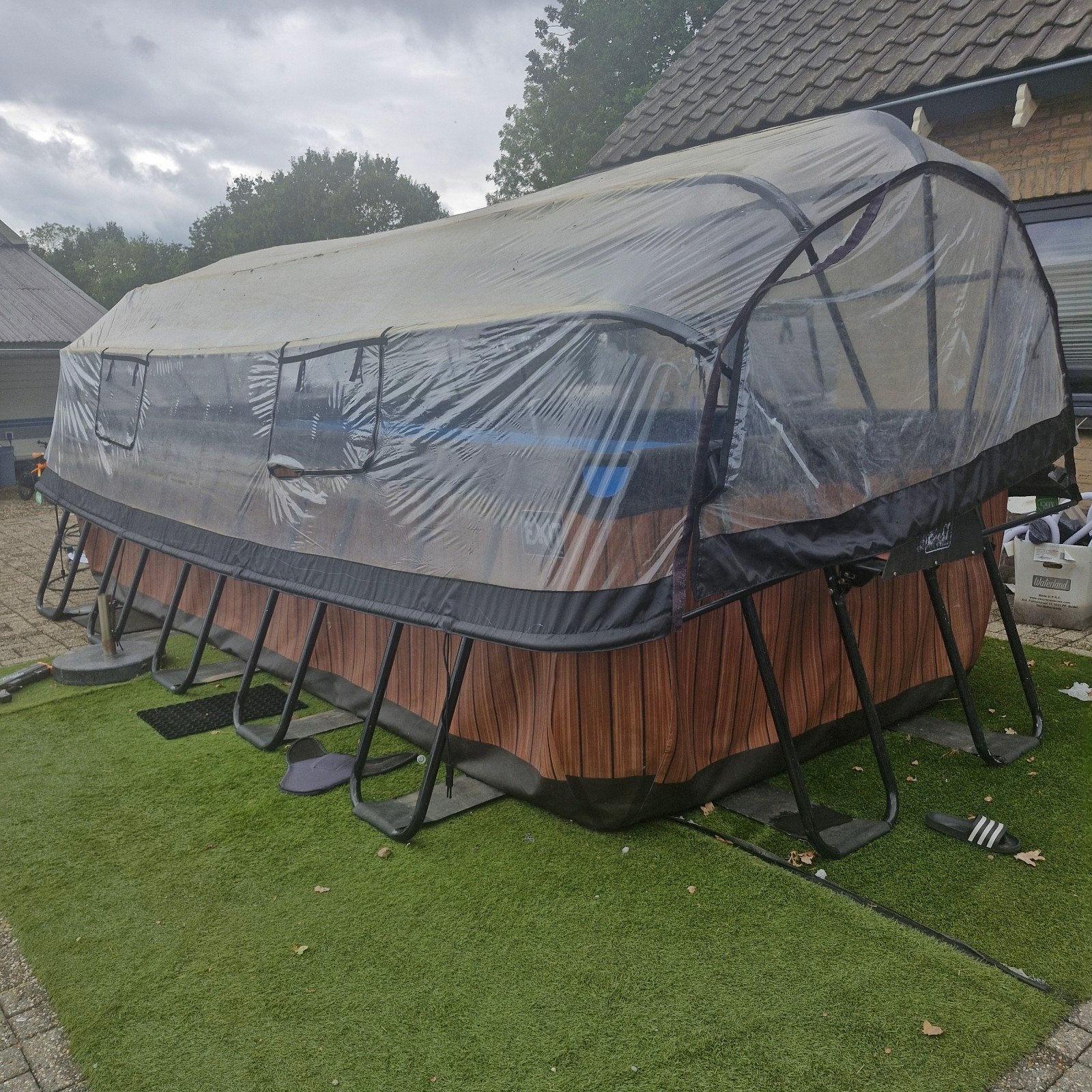 intex zwembad met overkapping, Ophalen, Minder dan 80 cm, Minder dan 200 cm, Opzetzwembad
