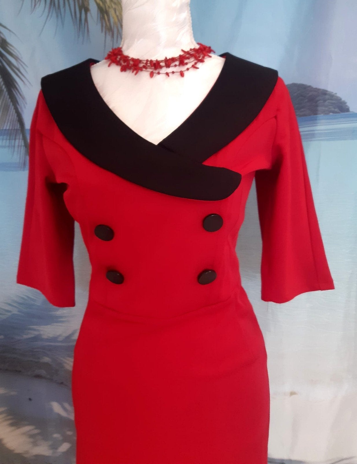 Retro Pin-up pencil dress Lindy bop nieuw!, Kleding | Dames, Jurken, Maat 38/40 (M), Verzenden, Nieuw, Lindy bop
