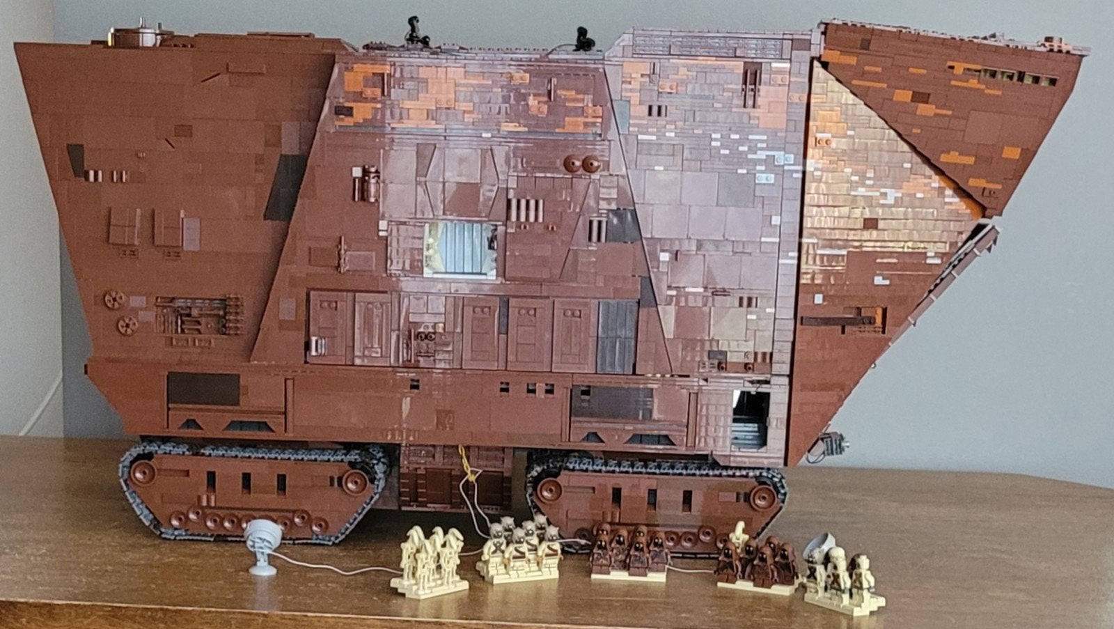 Lego, sandcrawler,  star wars, MOC, verlicht, Kinderen en Baby's, Speelgoed | Duplo en Lego, Ophalen, Gebruikt, MOC (eigen creatie)