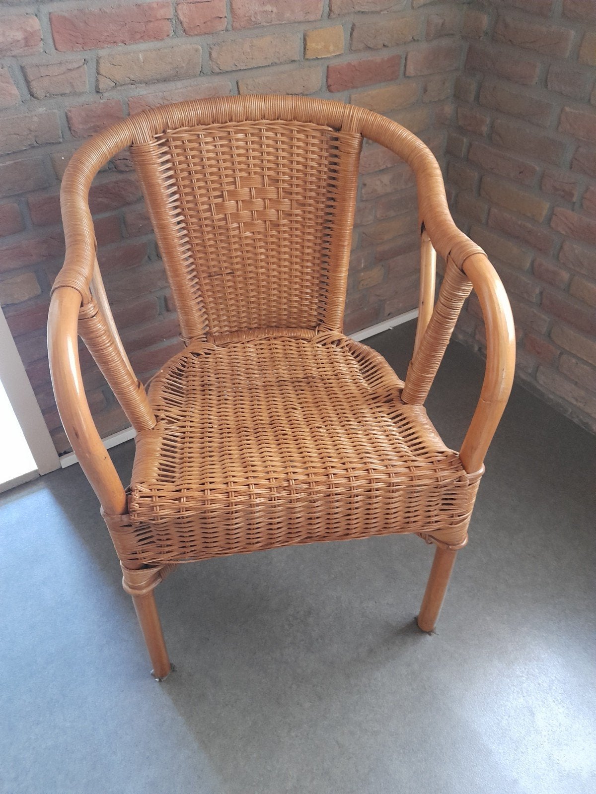 Retro rieten rotan stoel, Ophalen, Rotan