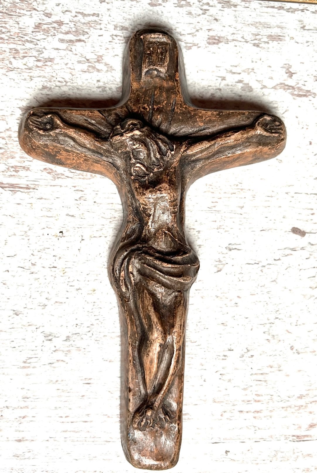 Terracotta Kruisbeeld - Handwerk, Ophalen of Verzenden