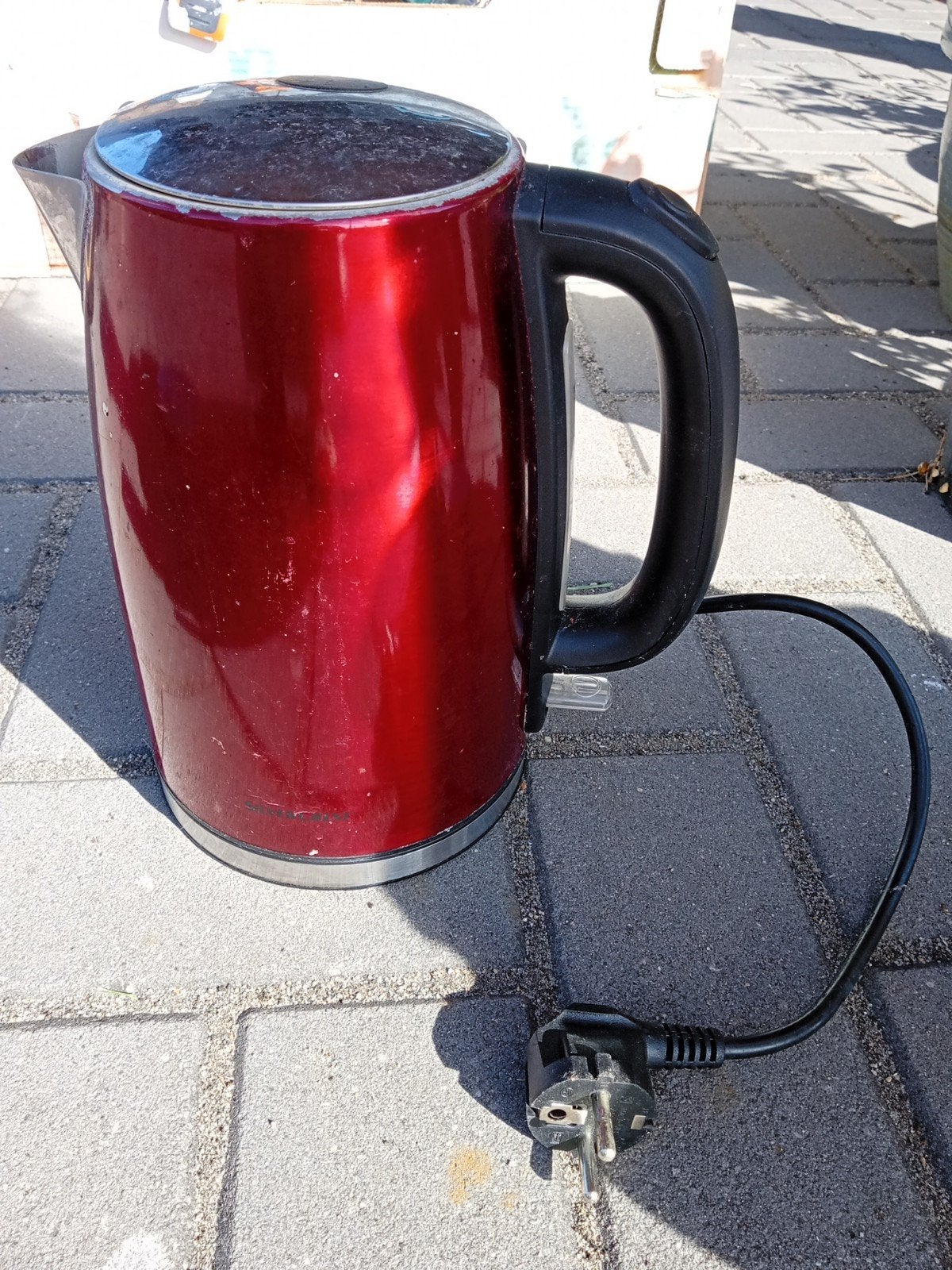 SilverCrest Waterkoker Rood - Gebruikt, 1 tot 2 liter, Ophalen, Gebruikt, Rvs
