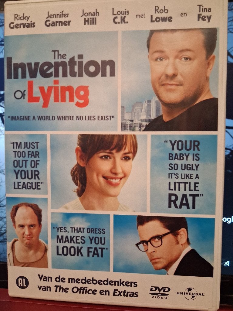 The Invention of Lying DVD - Ricky Gervais Komedie, Cd's en Dvd's, Alle leeftijden, Nederlands, Ophalen of Verzenden, Zo goed als nieuw