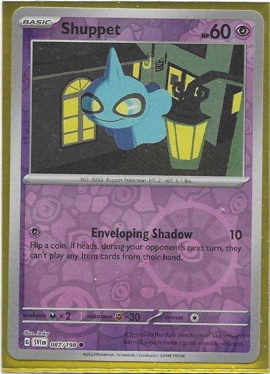 Scarlet & Violet,  Shuppet [reverse] 87/198, Hobby en Vrije tijd, Verzamelkaartspellen | Pokémon, Nieuw, Losse kaart, Verzenden