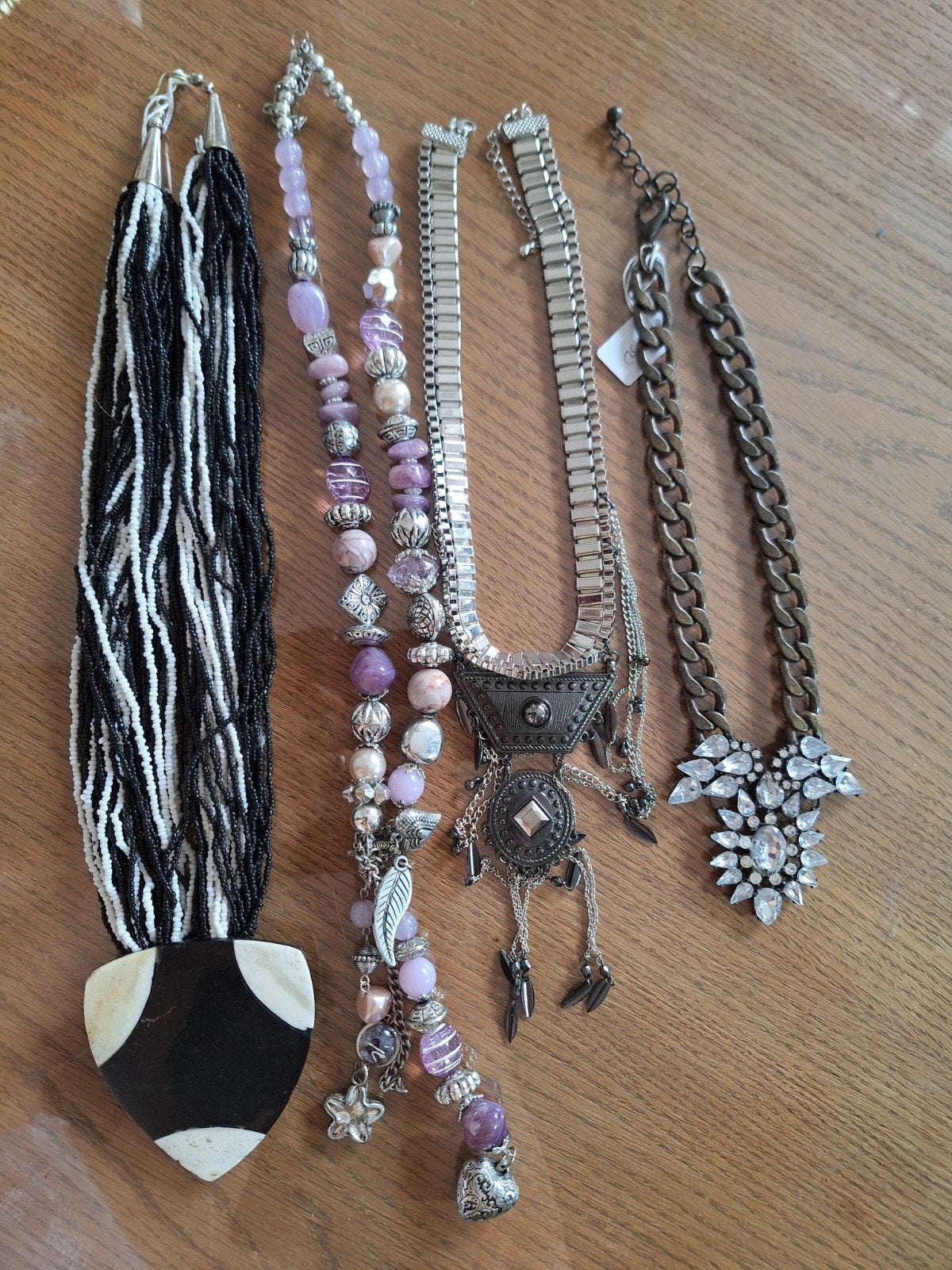 Mooie collectie byoux kettingen ., Overige materialen, Met kristal, Nieuw, Ophalen of Verzenden