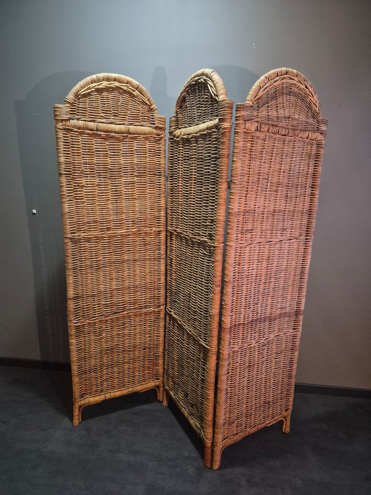 Vintage rotan kamerscherm., Huis en Inrichting, Woonaccessoires | Kamerschermen, Ophalen, Zo goed als nieuw