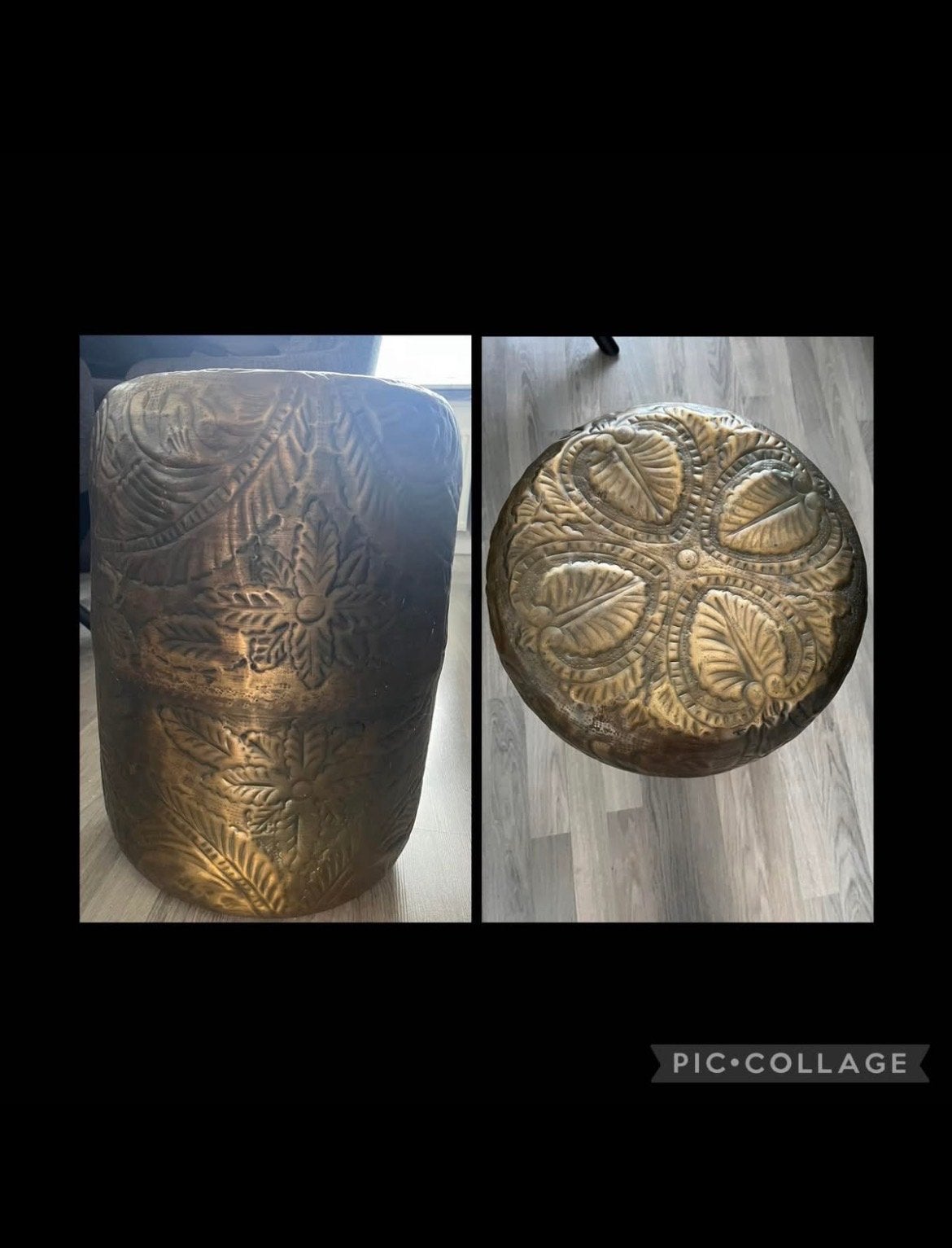 Decoratieve Bronzen Bijzettafel 50cm hoog en diameter van 30, Huis en Inrichting, Tafels | Bijzettafels, Ophalen
