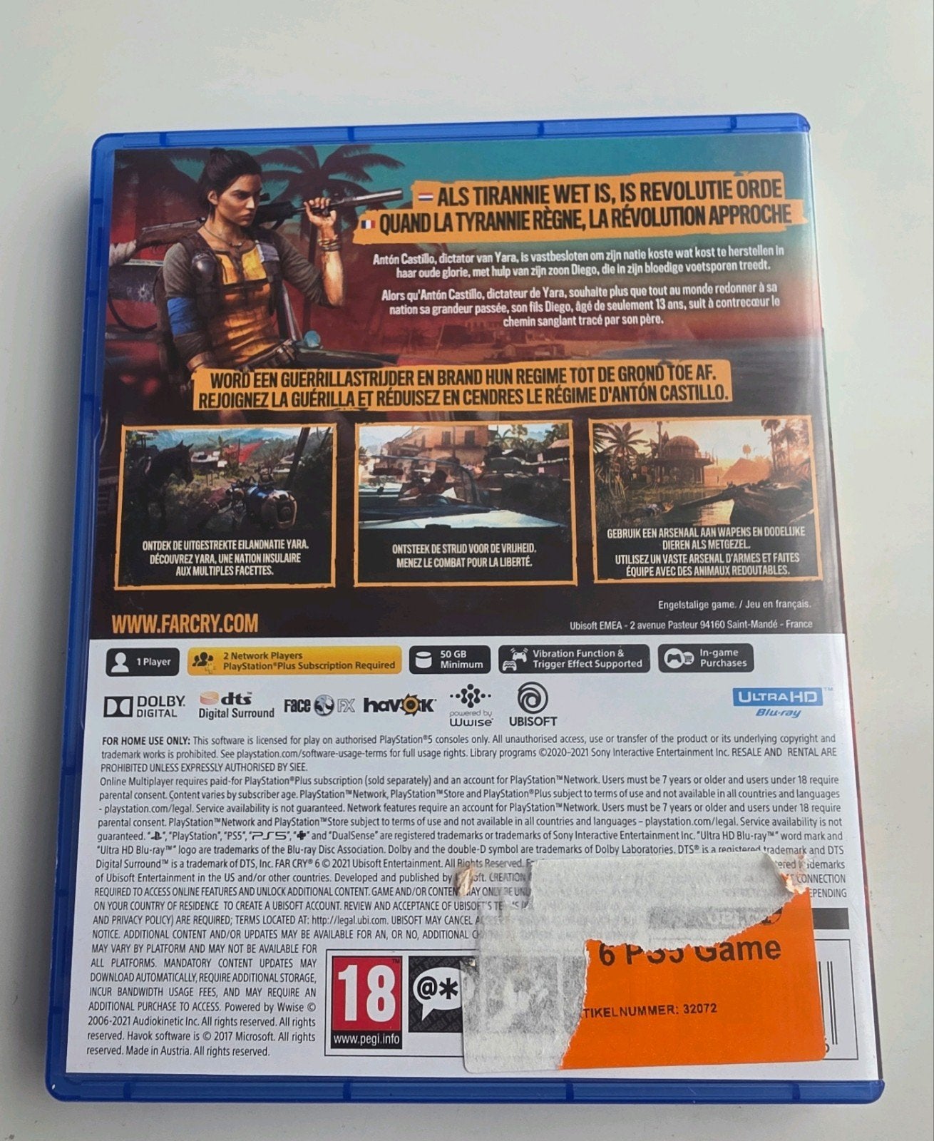 Far Cry 6 voor Playstation 5 Lees Beschrijving Aub, Spelcomputers en Games, Online, Vanaf 18 jaar, Shooter, 1 speler
