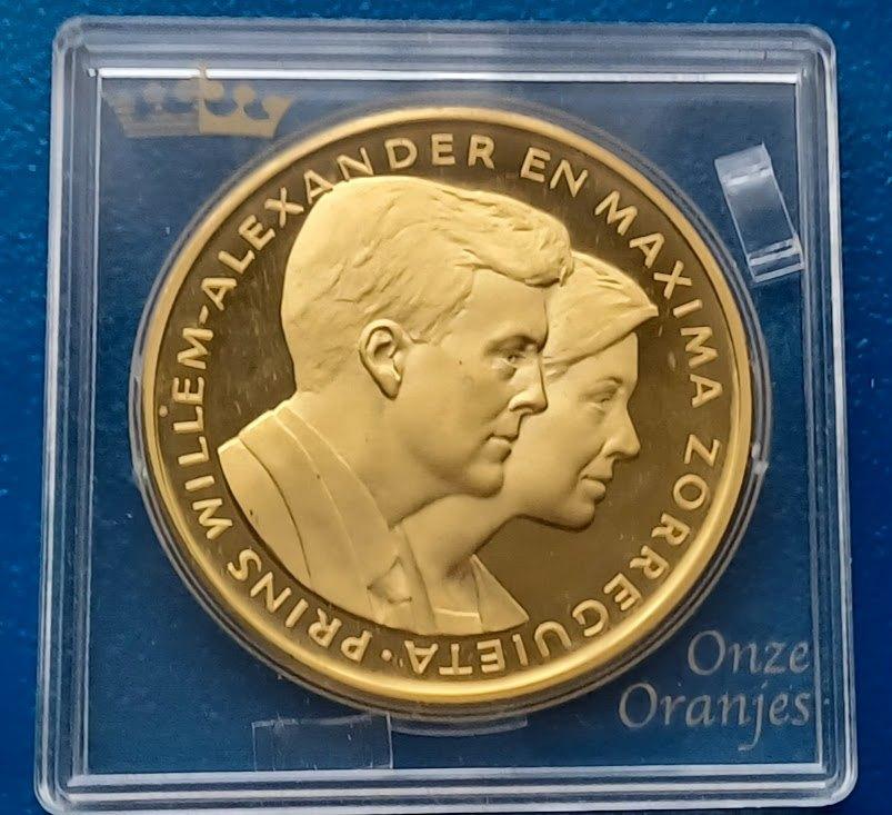 Onze Oranjes - Willem Alexander & Máxima Provincie bezoek, Postzegels en Munten, Verzenden, Brons, Nederland
