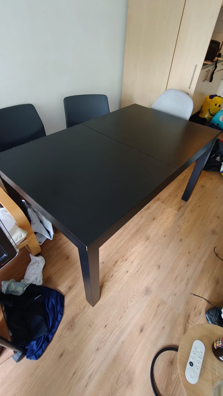 Uitschuifbare eettafel zwart - IKEA, Ophalen, Gebruikt, 100 tot 150 cm, 50 tot 100 cm