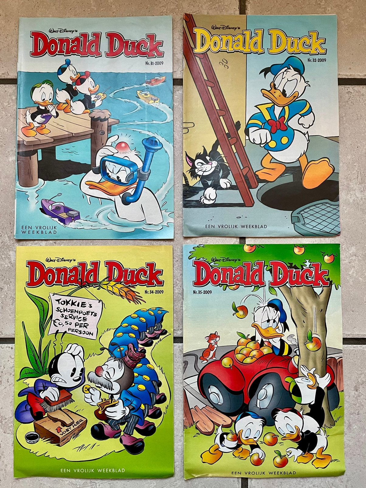 TE KOOP: Donald Duck weekblad nrs. 31, 32, 34 en 35 uit 2009, Boeken, Stripboeken, Meerdere stripboeken, Ophalen of Verzenden