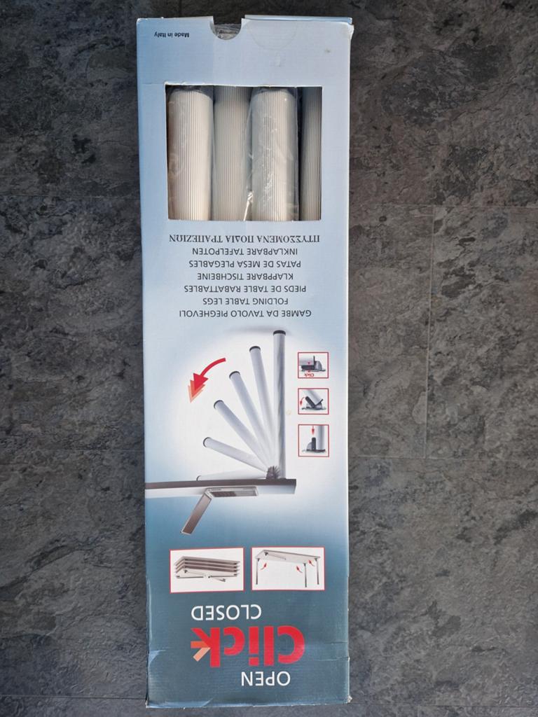 Inklapbare tafelpoten - Set van 4, Tafelpoot, 50 tot 100 cm, Rond, Nieuw