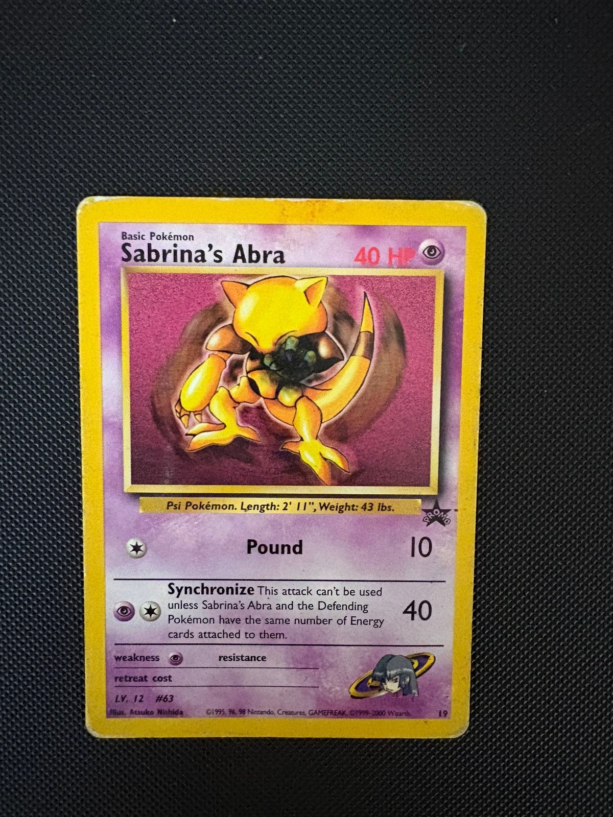 Sabrina’s Abra WP19 pokemon promo, Ophalen of Verzenden, Zo goed als nieuw