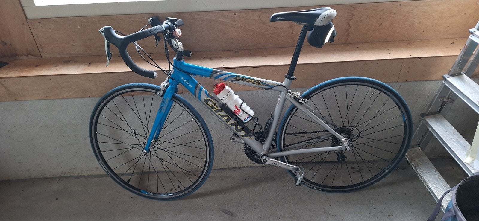 Giant OCR Racefiets Blauw/Grijs/Geel met Bergverzet, Fietsen en Brommers, Fietsen | Racefietsen, Ophalen, Gebruikt, Aluminium