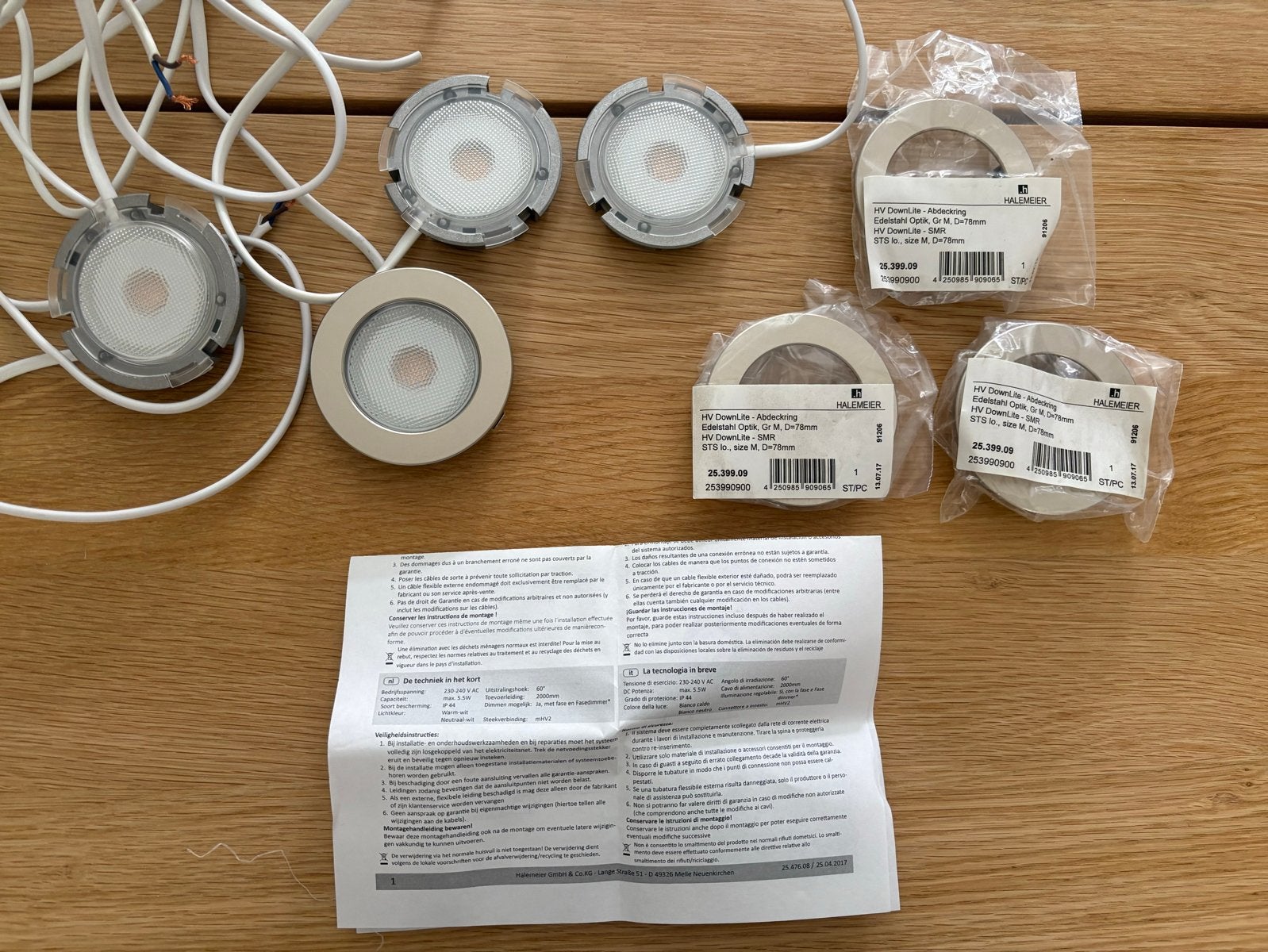 HV Downlite LED Inbouwspots Set - Halemeier HML 001, Ophalen of Verzenden, Nieuw